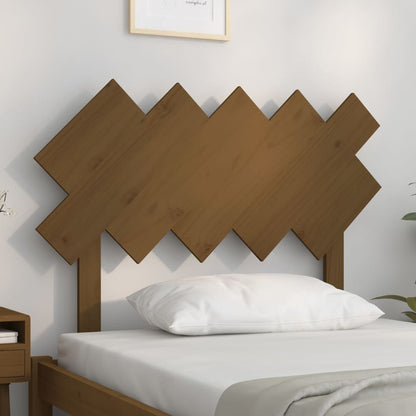 Solid Pine Wood Honey Brown Headboard 104x3x80.5 cm