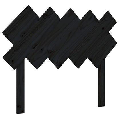 Solid Pine Bed Headboard in Black - 104x3x80.5 cm