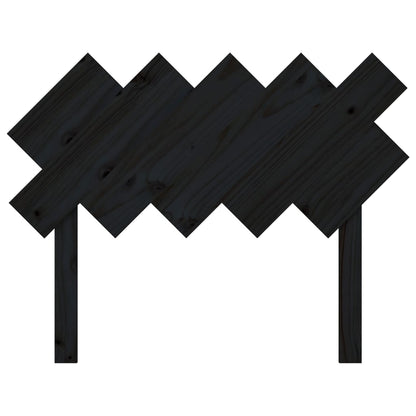 Solid Pine Bed Headboard in Black - 104x3x80.5 cm