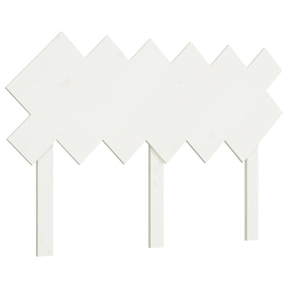 Solid Pine Wood Bed Headboard, White, 122.5x3x80.5 cm