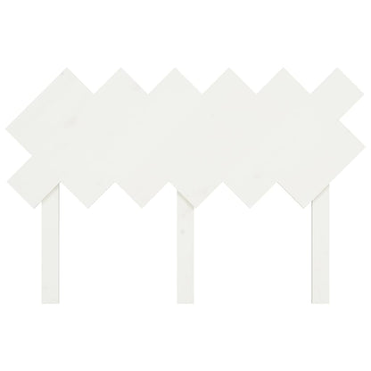 Solid Pine Wood Bed Headboard, White, 122.5x3x80.5 cm