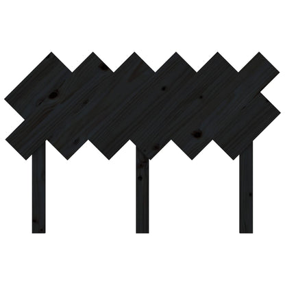 Black Solid Pine Wood Bed Headboard - 122.5x3x80.5 cm