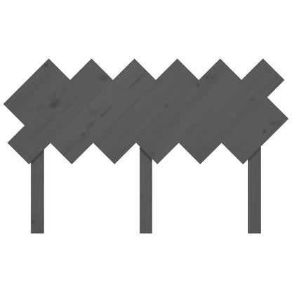 Solid Pine Grey Bed Headboard 132x3x81 cm - Modern Style