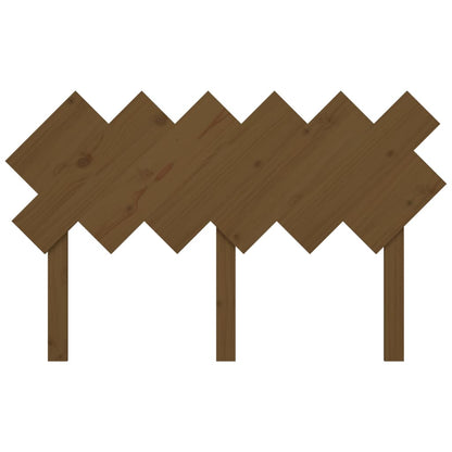 Solid Pine Wood Headboard, Honey Brown, 132x3x81 cm