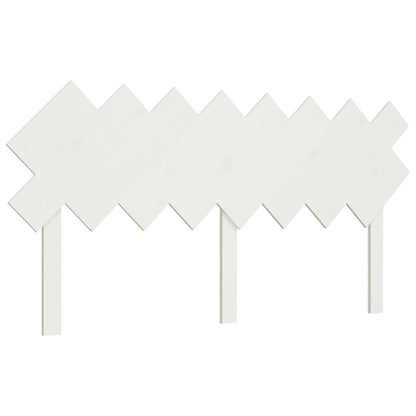 White Solid Pine Wood Bed Headboard - 159.5x3x80.5 cm