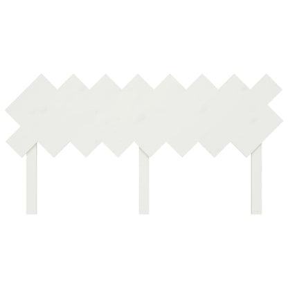 White Solid Pine Wood Bed Headboard - 159.5x3x80.5 cm