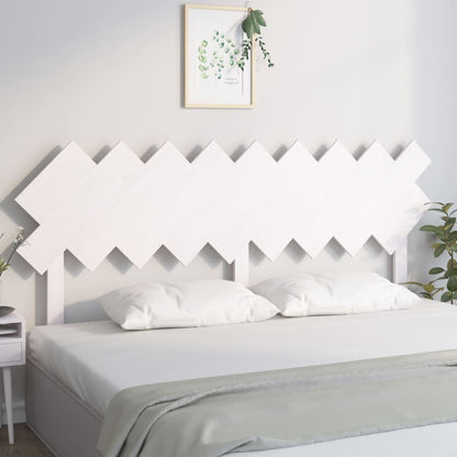 White Solid Pine Wood Bed Headboard 178x3x80.5 cm