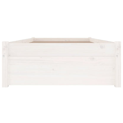 vidaXL White Bed Frame w/ Storage Drawers 90x200 cm - No Mattress