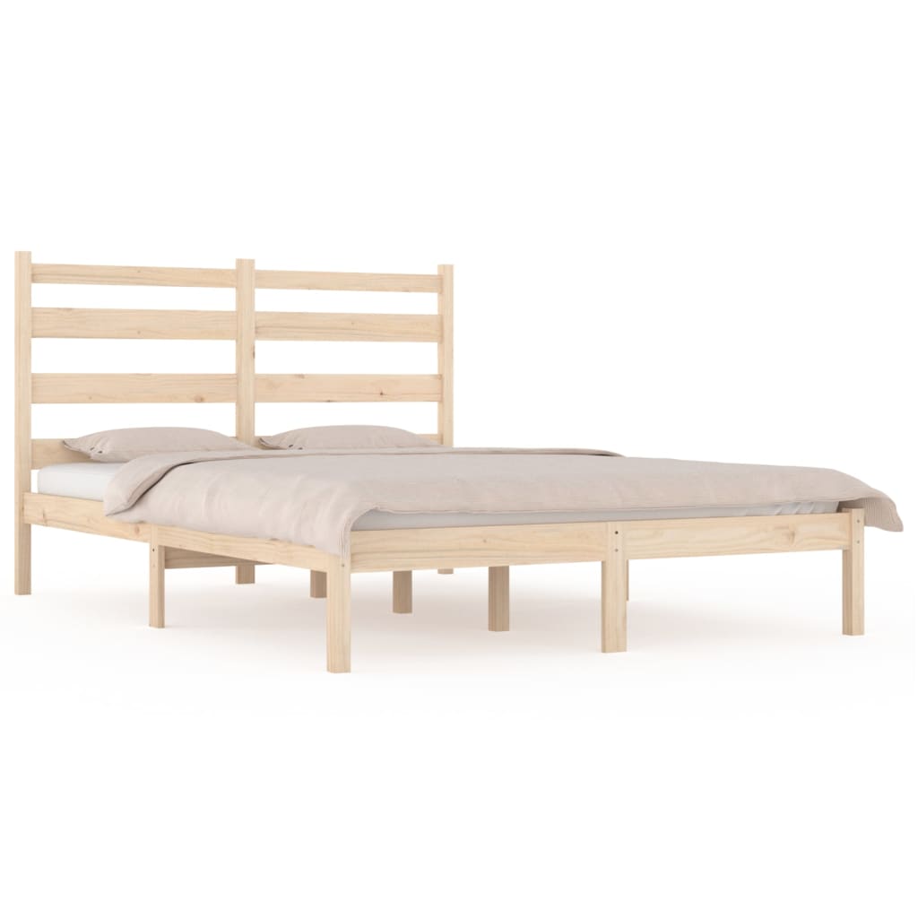 Solid Wood Bed Frame 200x200 cm - vidaXL Model 3103668