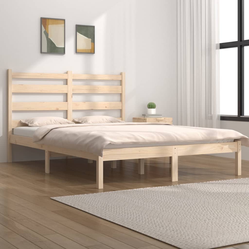 Solid Wood Bed Frame 200x200 cm - vidaXL Model 3103668