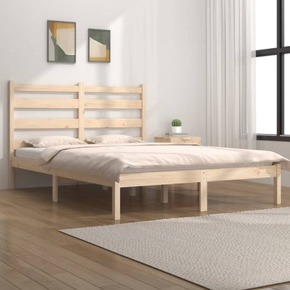 Solid Wood Bed Frame 200x200 cm - vidaXL Model 3103668