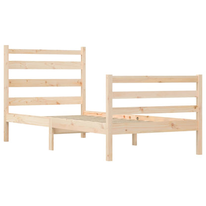 Solid Pine Wood Bed Frame 90x200 cm - Mattress Not Included