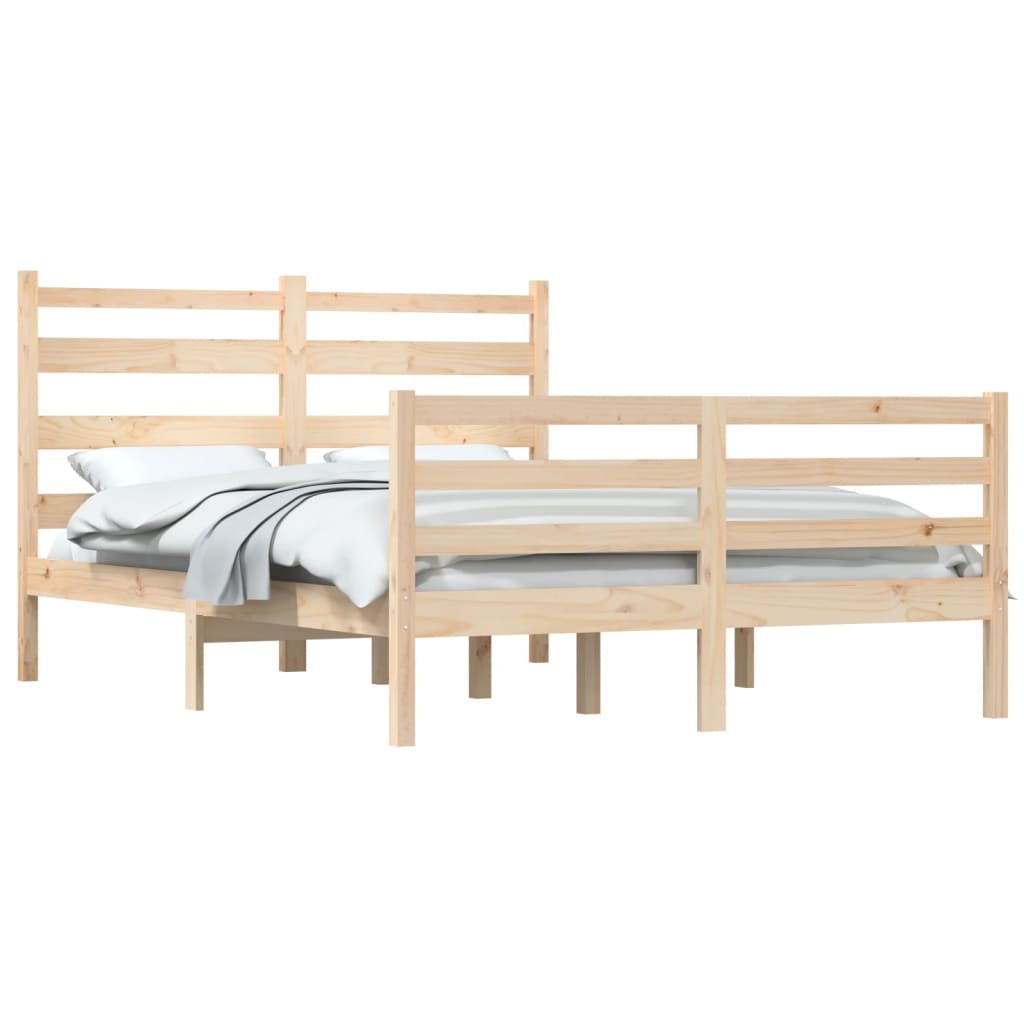 Solid Pine Wood Bed Frame 120x200 cm - No Mattress Included