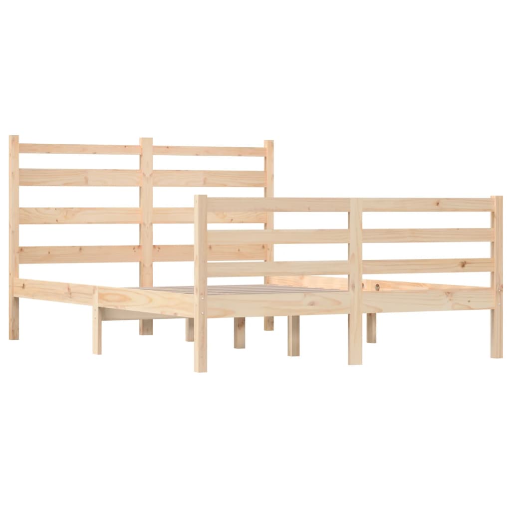 Solid Pine Wood Bed Frame 120x200 cm - No Mattress Included