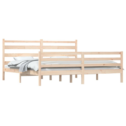 Solid Pine Wood Bed Frame, 200x200 cm – Durable & Stylish Design