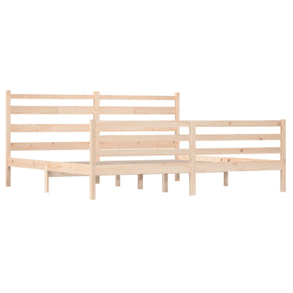 Solid Pine Wood Bed Frame, 200x200 cm – Durable & Stylish Design