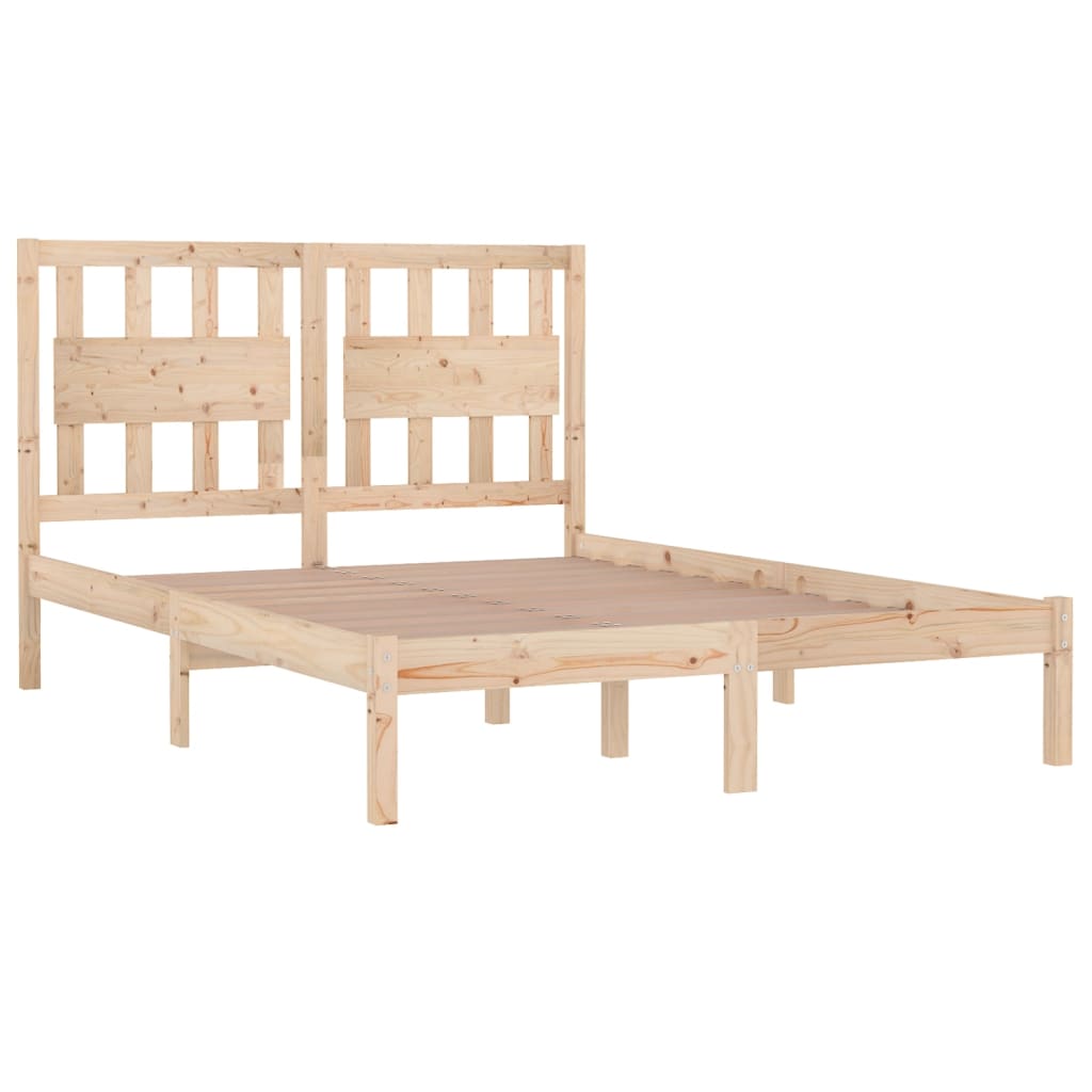 Solid Wood 200x200 cm Bed Frame | vidaXL 3103953 | No Mattress