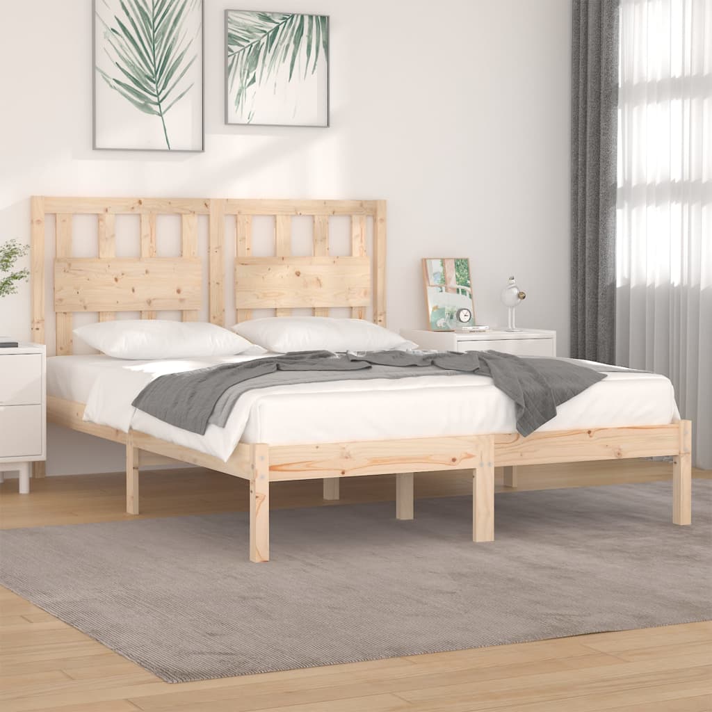 Solid Wood 200x200 cm Bed Frame | vidaXL 3103953 | No Mattress