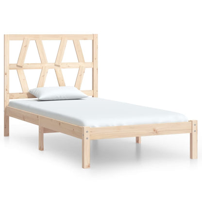 Solid Wood vidaXL Bed Frame 100x200 cm - Mattress Not Included