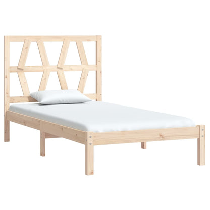 Solid Wood vidaXL Bed Frame 100x200 cm - Mattress Not Included