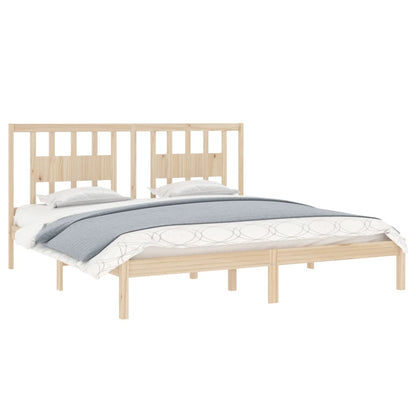 Solid Wood Bed Frame - vidaXL 200x200 cm (No Mattress)