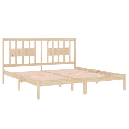 Solid Wood Bed Frame - vidaXL 200x200 cm (No Mattress)
