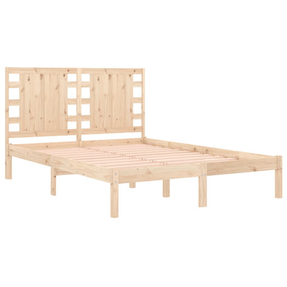 Solid Pine Wood Bed Frame 200x200 cm - Sturdy & Stylish Design