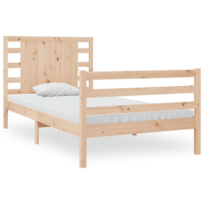 Solid Pine Wood Bed Frame 90x200 cm - No Mattress Included