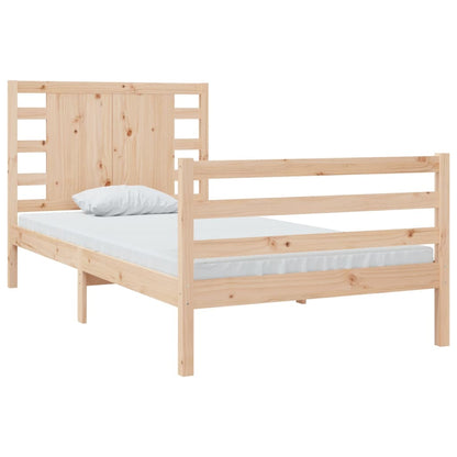 Solid Pine Wood Bed Frame 90x200 cm - No Mattress Included