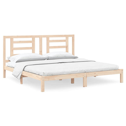 Solid Pine Wood Bed Frame 200x200 cm | Durable & Stylish