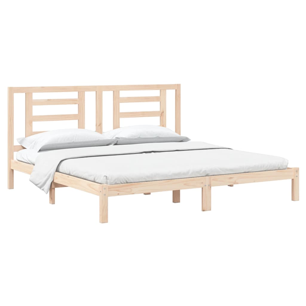 Solid Pine Wood Bed Frame 200x200 cm | Durable & Stylish