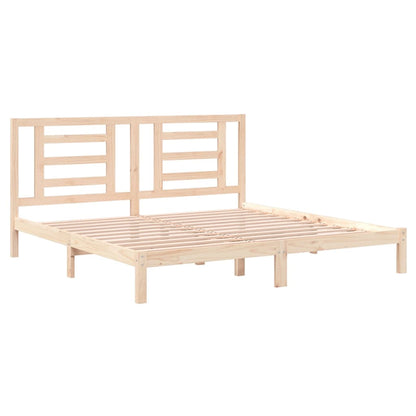 Solid Pine Wood Bed Frame 200x200 cm | Durable & Stylish