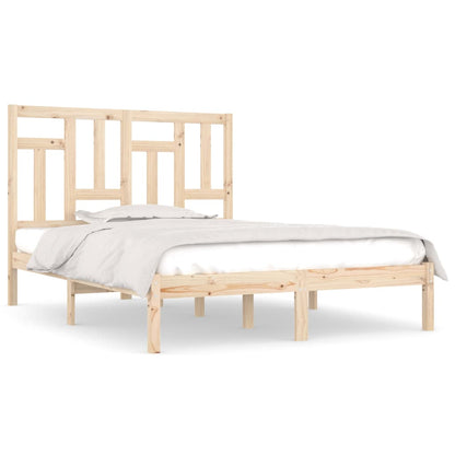 Solid Wood Pine Bed Frame 200x200 cm - Mattress Not Included