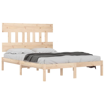 Solid Wood Bed Frame 200x200 cm - Elegant & Durable Design