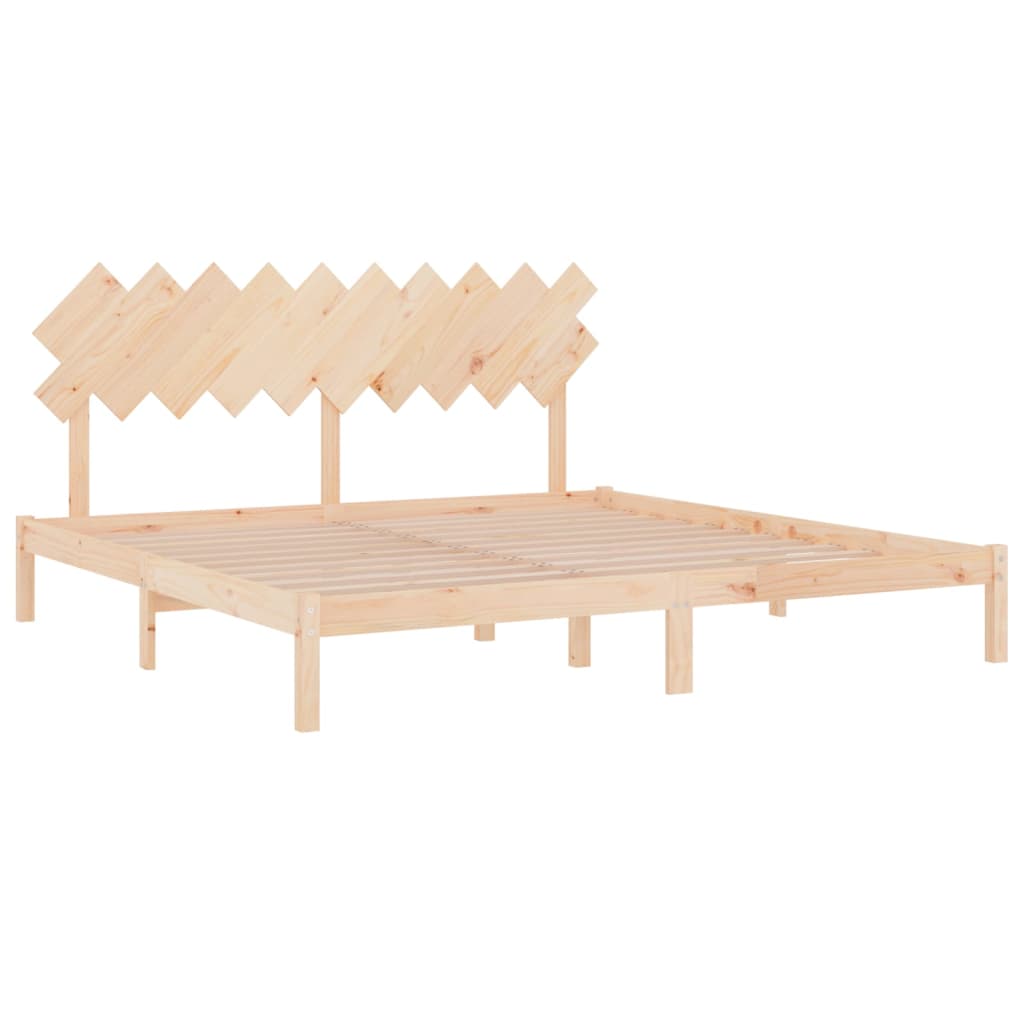 Solid Wood Bed Frame 200x200 cm - Durable & Stylish Design