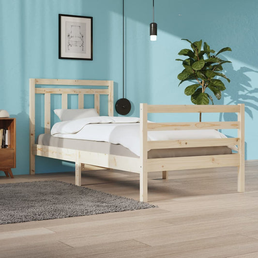 Solid Wood Bed Frame 100x200 cm - Sturdy & Stylish Design