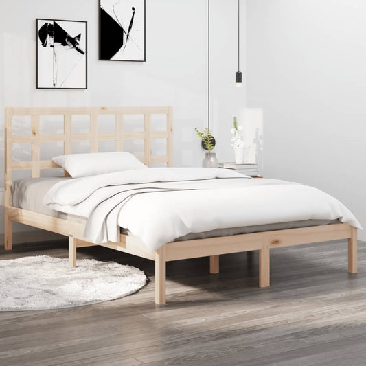 Solid Wood Bed Frame 200x200 cm - Sturdy & Stylish Design