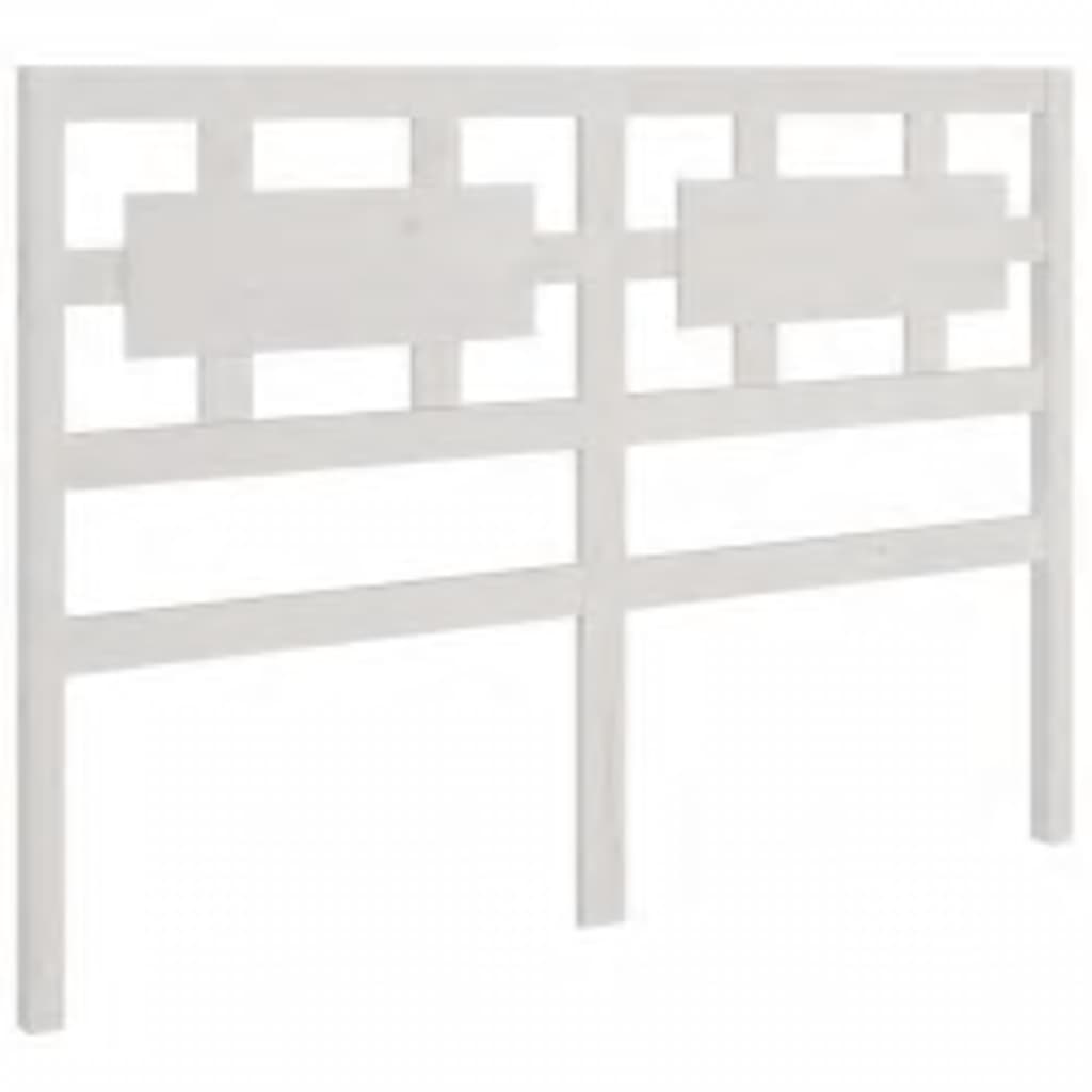 Solid Wood White Bed Frame 200x200 cm - No Mattress Included