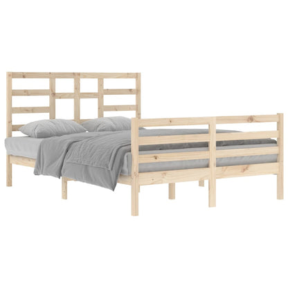 Solid Wood Bed Frame 140x200 cm - Durable, No Mattress Included