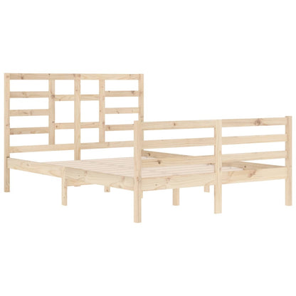 Solid Wood Bed Frame 140x200 cm - Durable, No Mattress Included