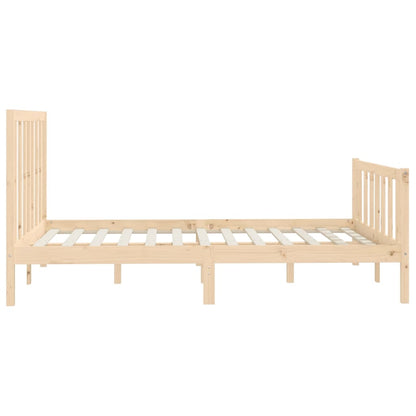 Bed Frame without Mattress 140x200 cm Solid Wood