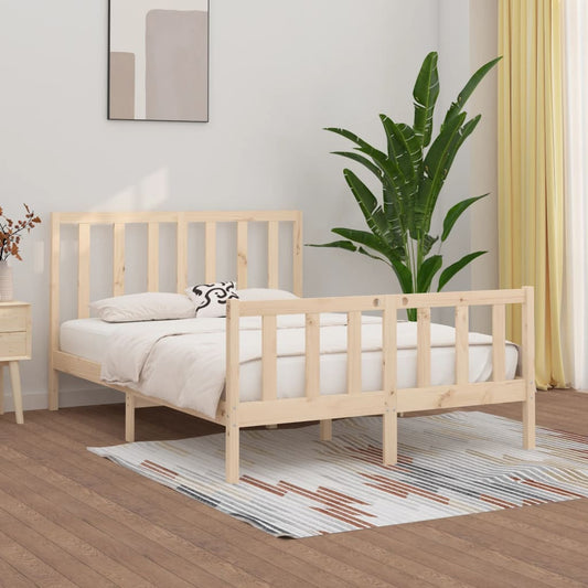 Bed Frame without Mattress 140x200 cm Solid Wood