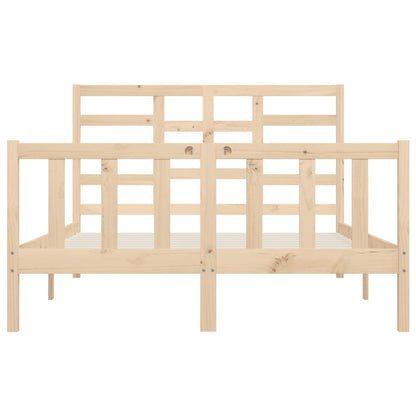 Bed Frame without Mattress 140x200 cm Solid Wood Pine