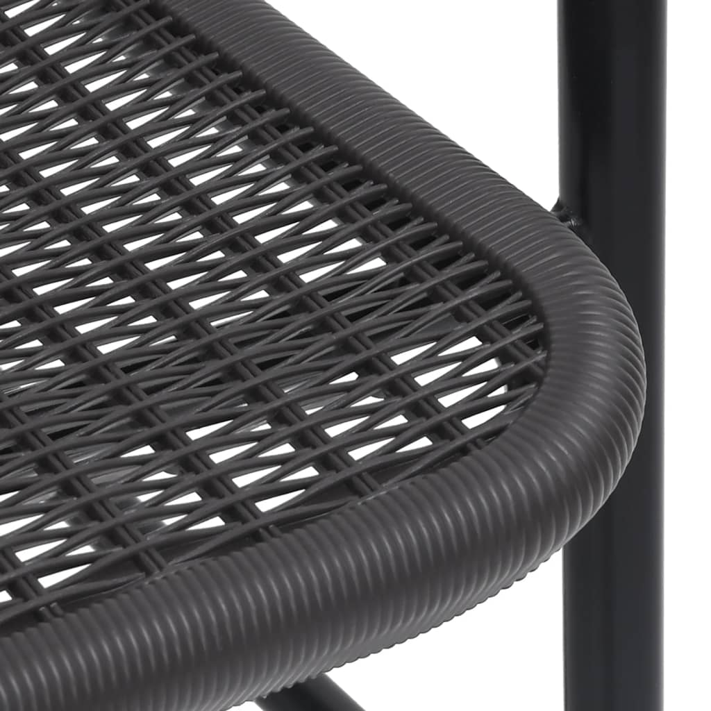 8-Piece Garden Chair Set - Rattan-Effect Plastic & Steel, 110kg