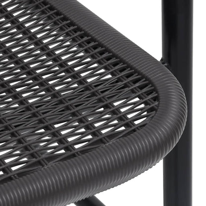 8-Piece Garden Chair Set - Rattan-Effect Plastic & Steel, 110kg