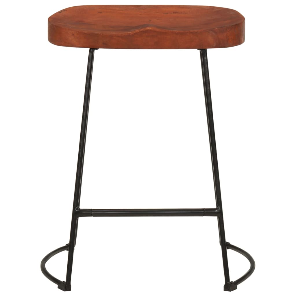 Gavin Bar Stools Set of 2, Solid Mango Wood, 45x38x53 cm