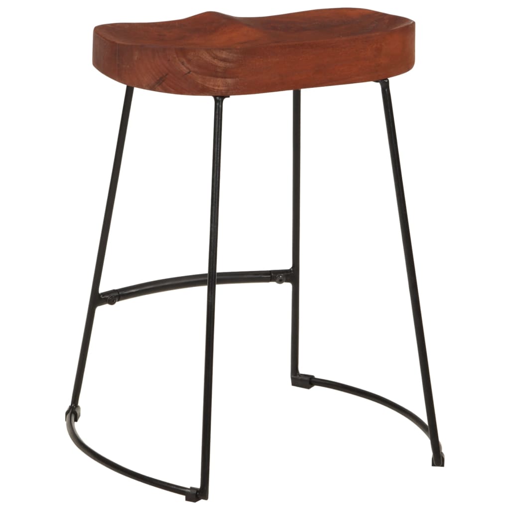 Gavin Bar Stools Set of 2, Solid Mango Wood, 45x38x53 cm