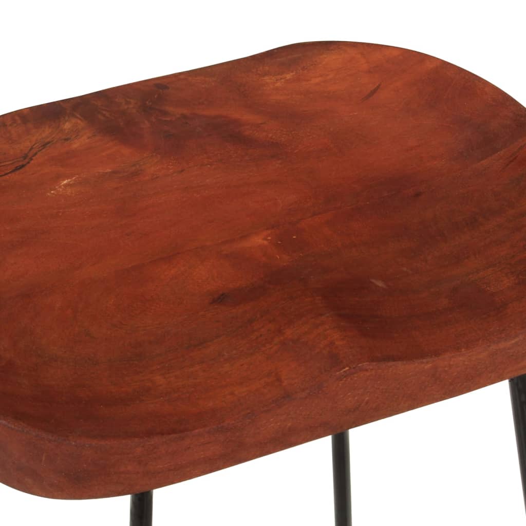 Gavin Bar Stools Set of 2 - Solid Mango Wood, 45x40x63 cm