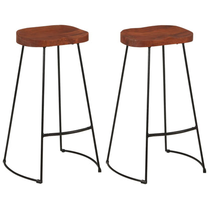 Gavin Bar Stools Set of 2 - Solid Mango Wood 50x40x78 cm