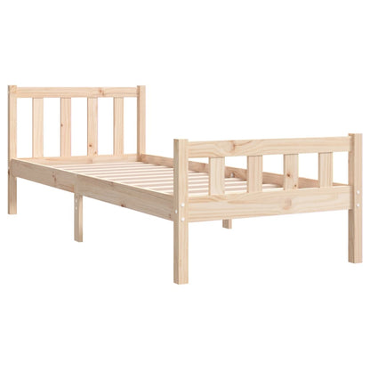 Solid Wood Single Bed Frame - Durable & Stylish Design, No Mattress